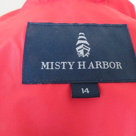 Misty Harbor RED Rain Jacket with Hood Lined Size 14 (K7) - Picture 9 of 9